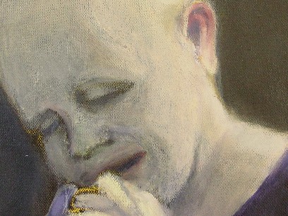 Detail, albino painting, 2011