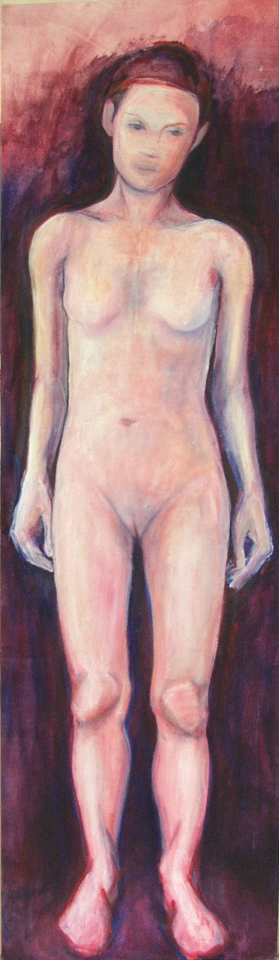 Angie, acryl, 196x55,5 cm, 2001